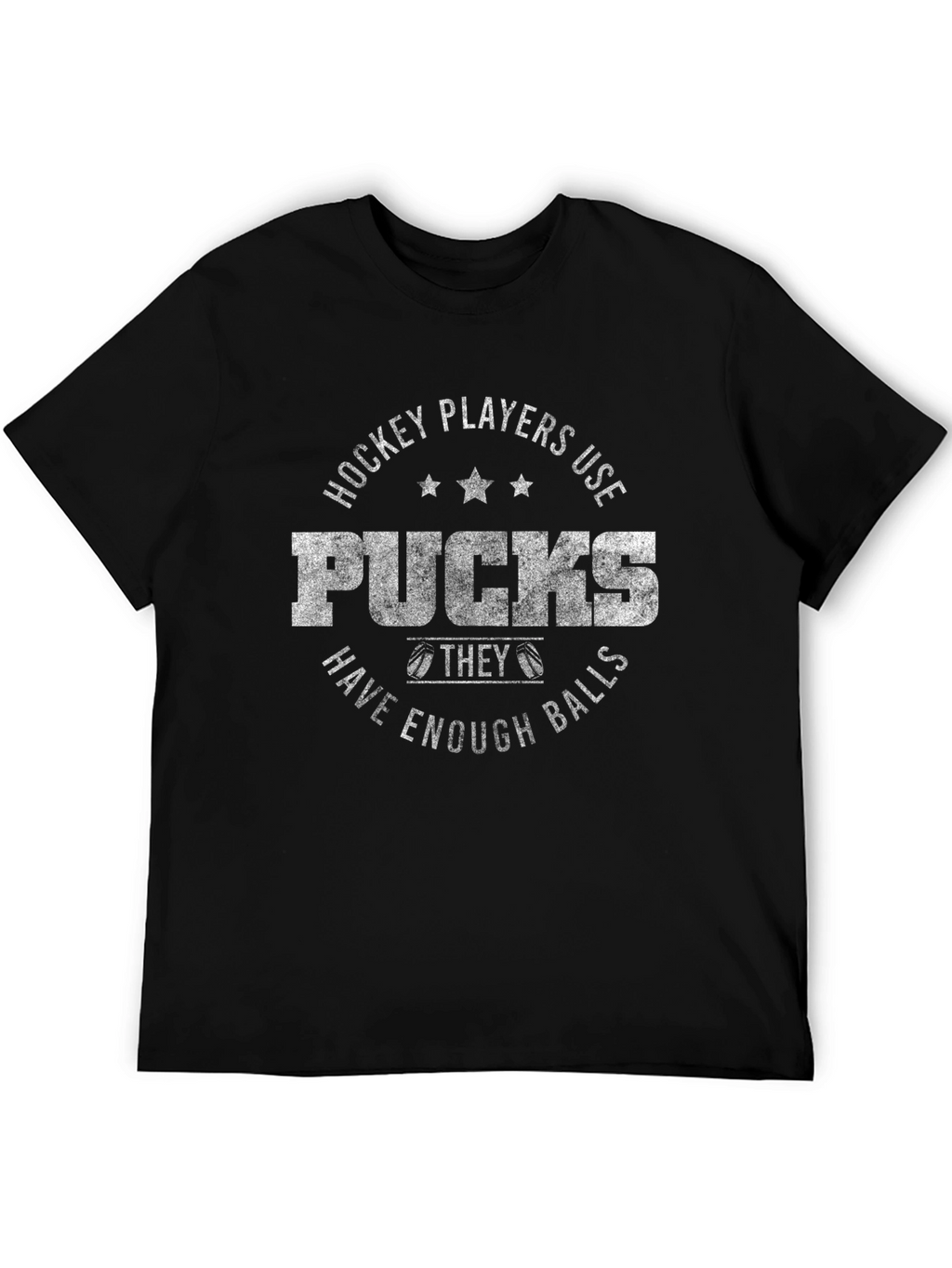 Hockey Players Pucks T-Shirt Funny Graphic Tee