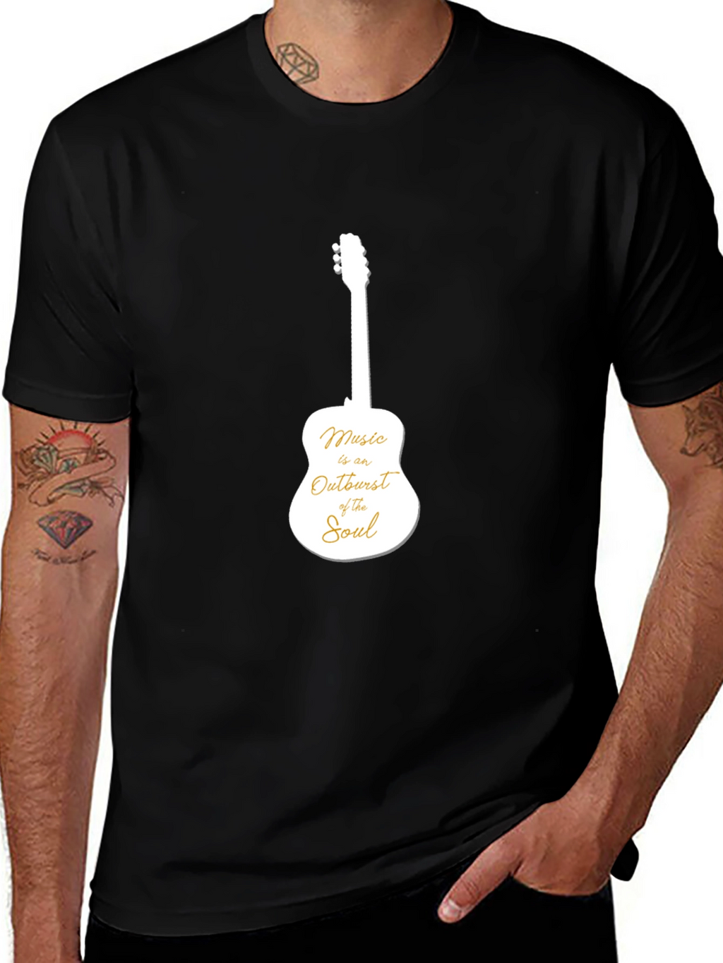 Music Outburst Soul Guitar Graphic T-Shirt