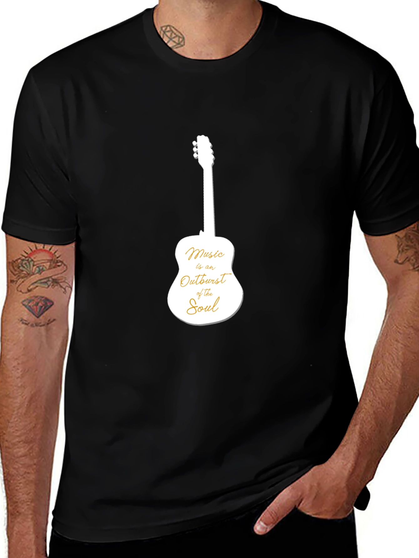Music Outburst Soul Guitar Graphic T-Shirt