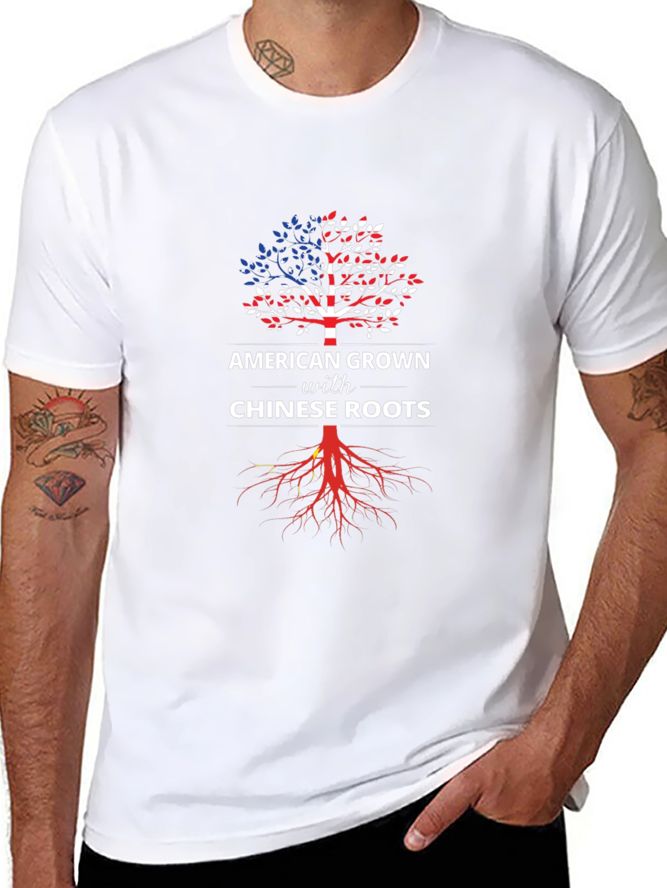 American Grown with Chinese Roots T-Shirt