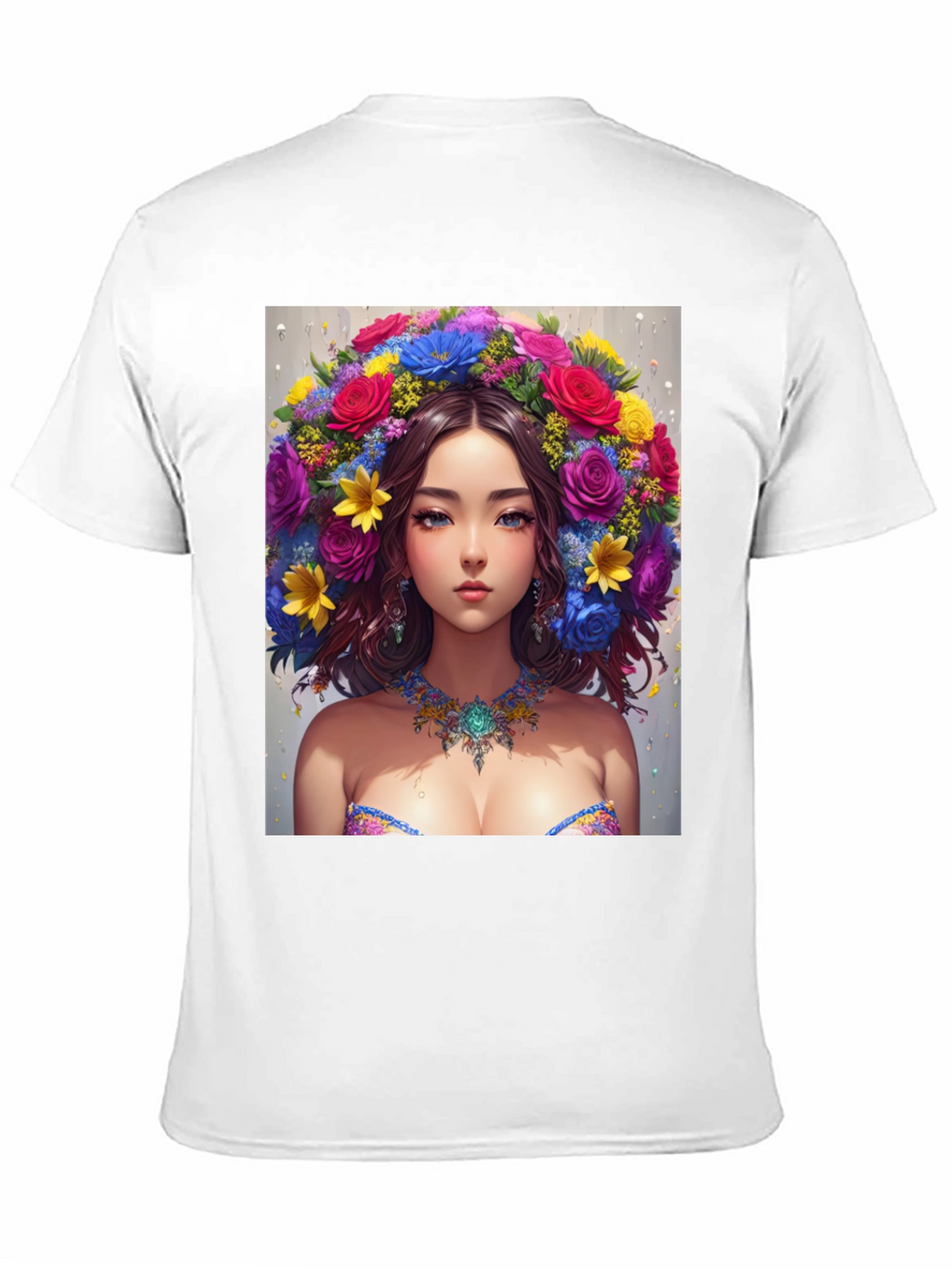Floral Beauty Graphic Tee - Unique Art Shirt