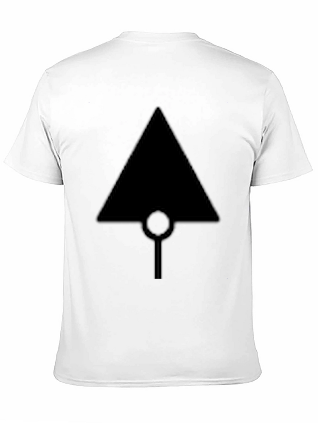 Black T-Shirt with Geometric Arrow Design