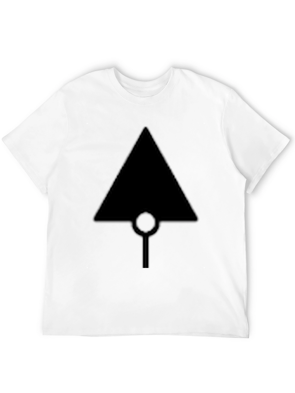 Black T-Shirt with Geometric Arrow Design