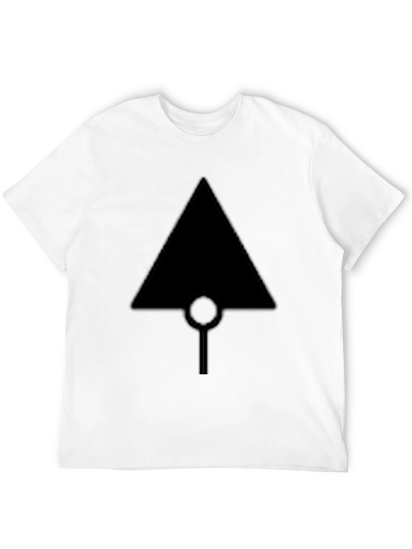 Black T-Shirt with Geometric Arrow Design