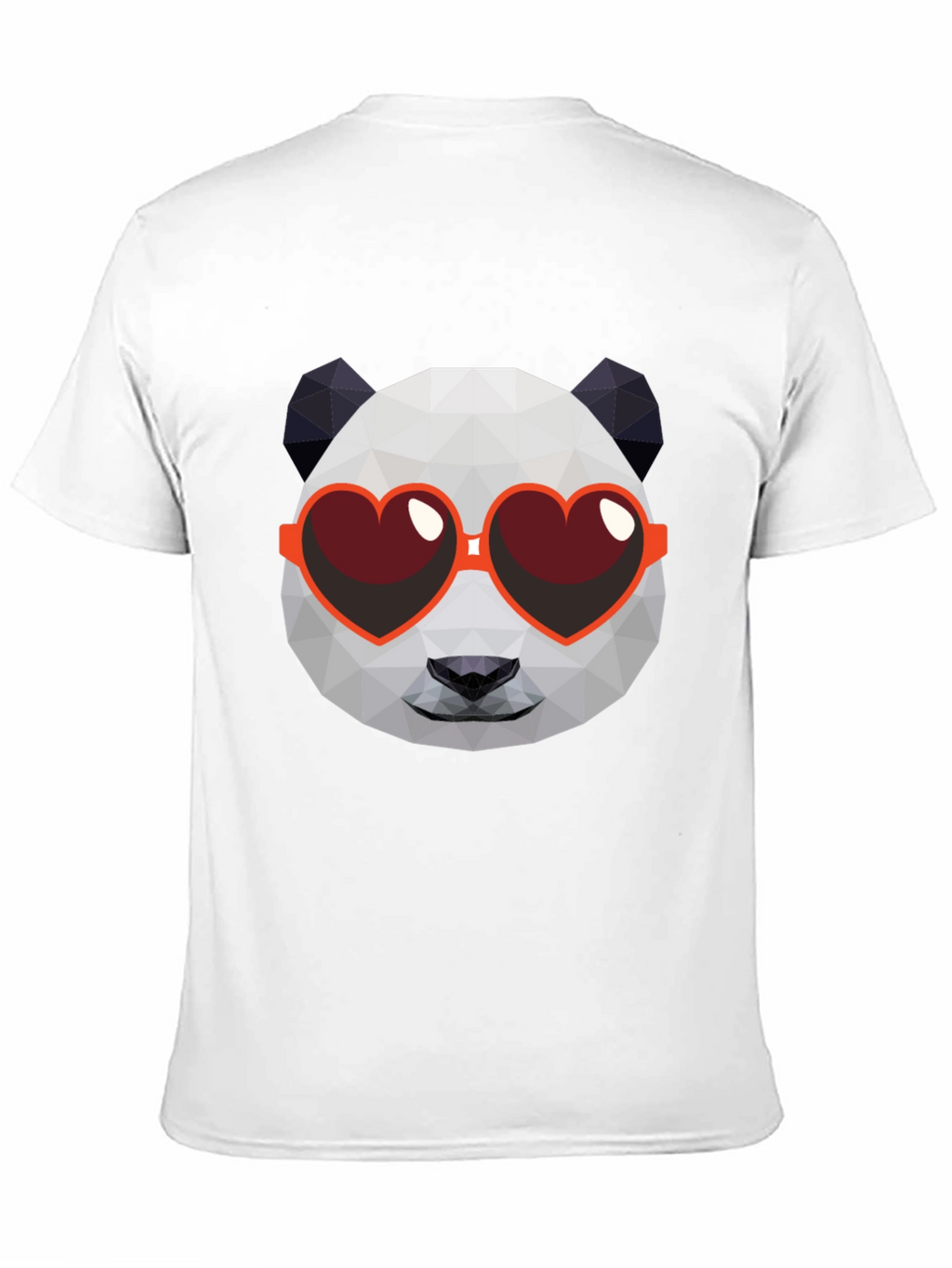 Geometric Panda Heart Sunglasses Graphic Tee