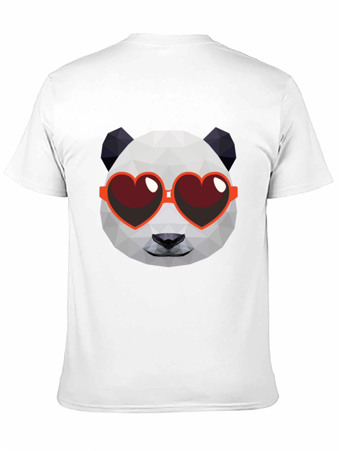 Geometric Panda Heart Sunglasses Graphic Tee
