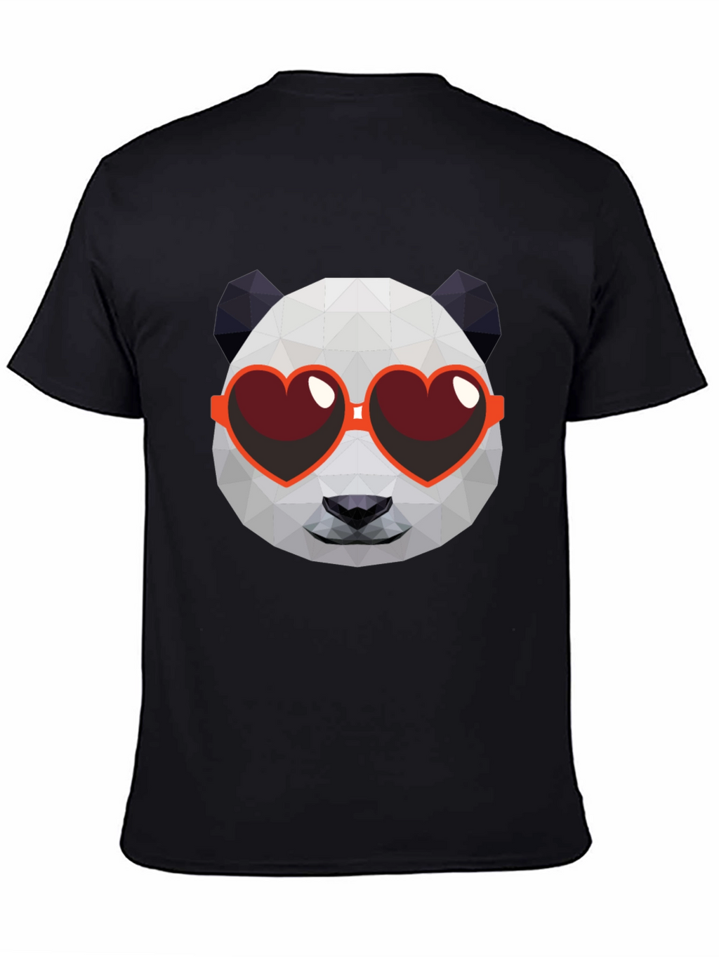 Geometric Panda Heart Sunglasses Graphic Tee