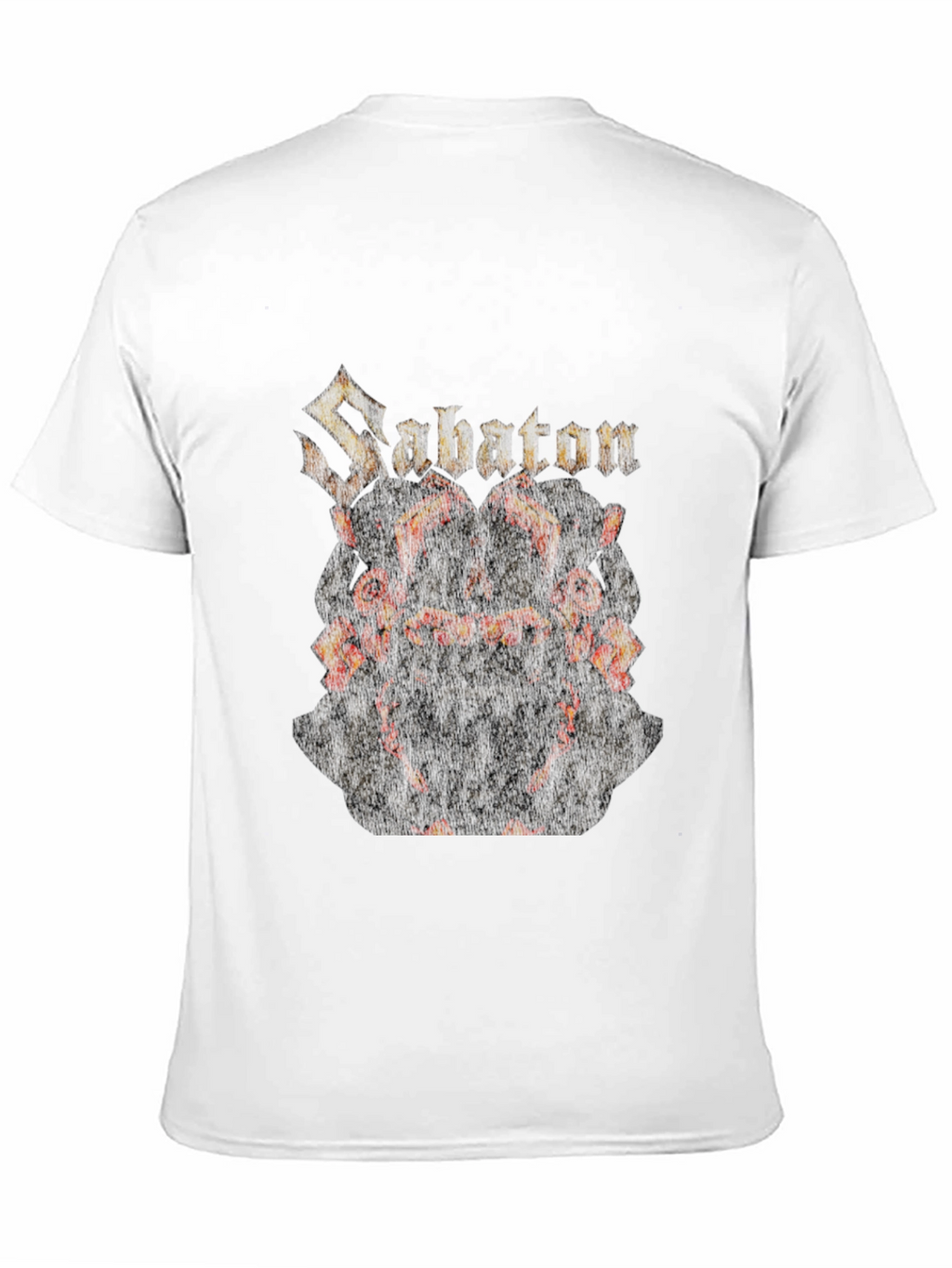 Sabaton Lava Skull Graphic Print Black T-Shirt