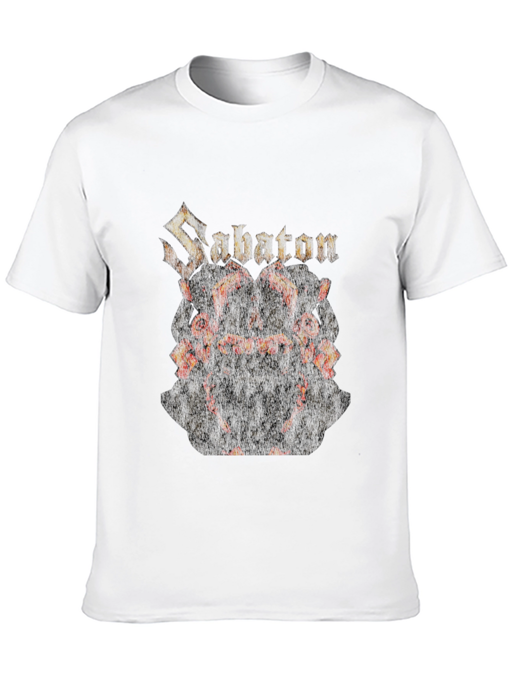 Sabaton Lava Skull Graphic Print Black T-Shirt