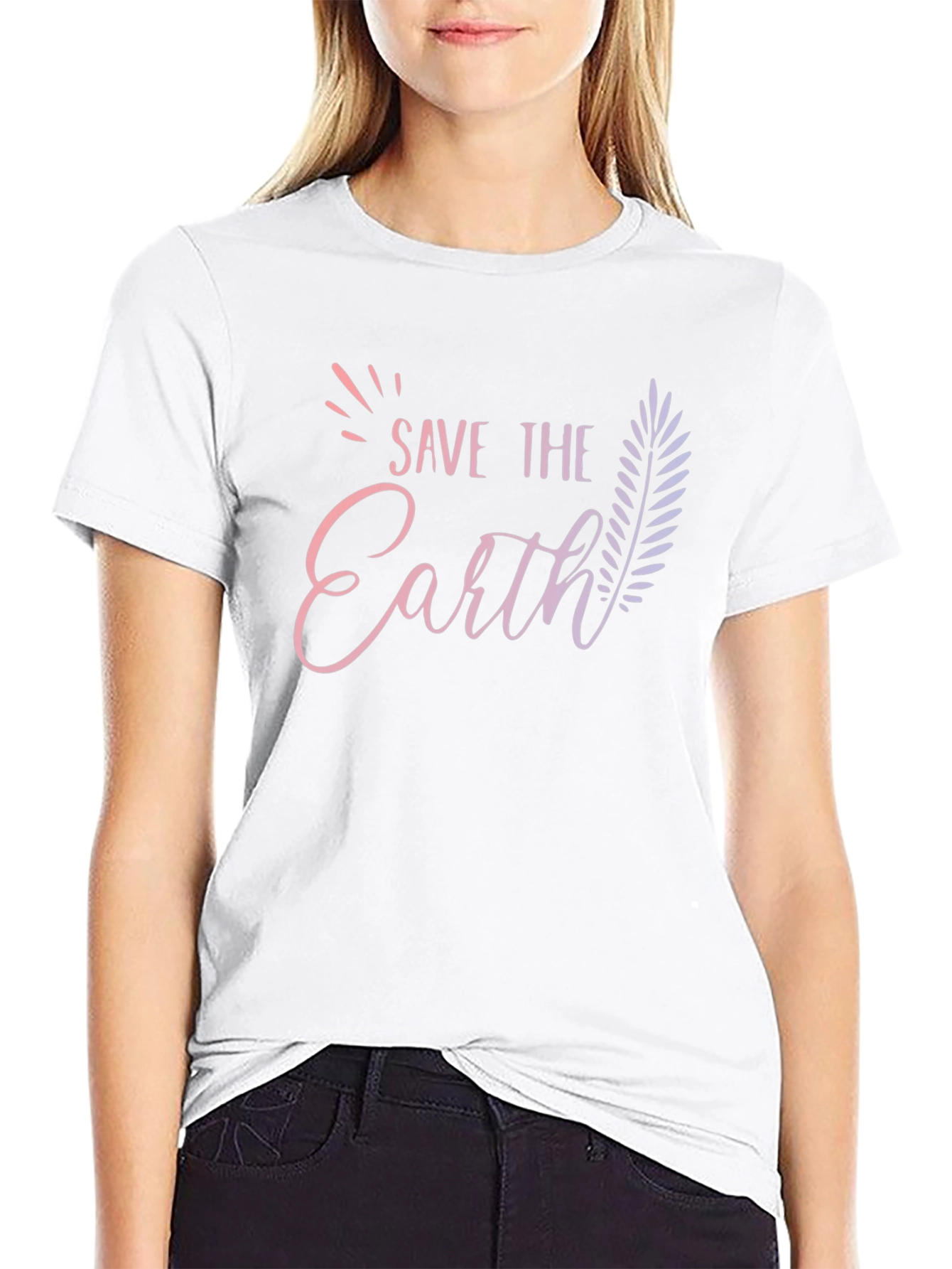 Save the Earth Graphic Tee - Black