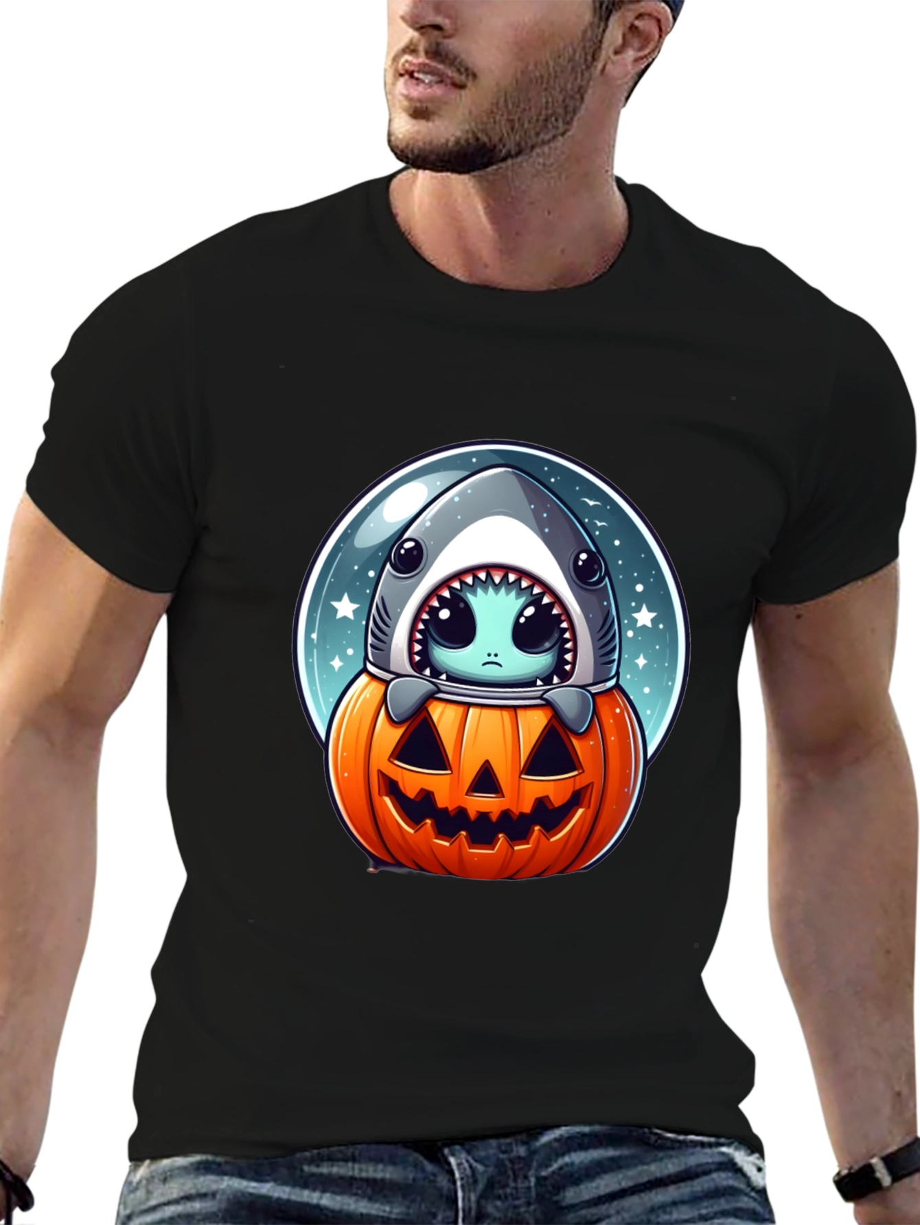 Spooky Shark Pumpkin T-Shirt