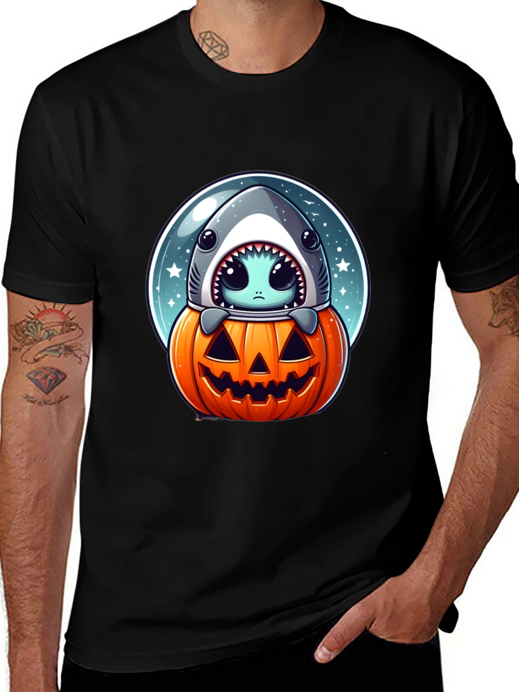 Spooky Shark Pumpkin T-Shirt
