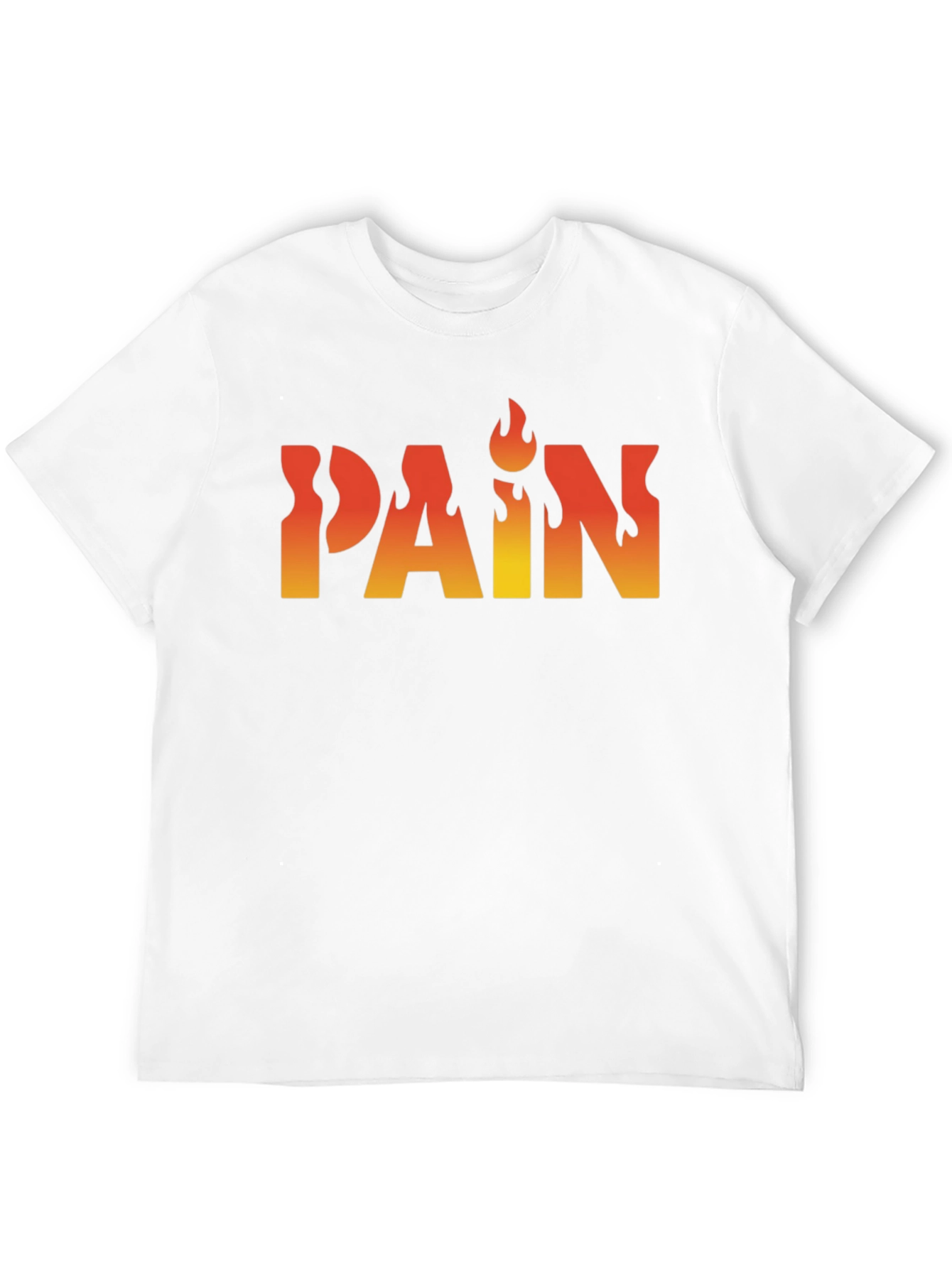 Flaming PAIN Graphic Tee - Edgy Black T-Shirt