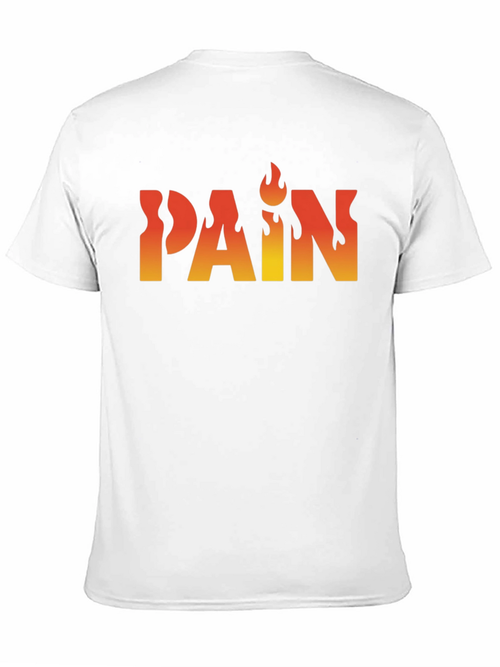 Flaming PAIN Graphic Tee - Edgy Black T-Shirt