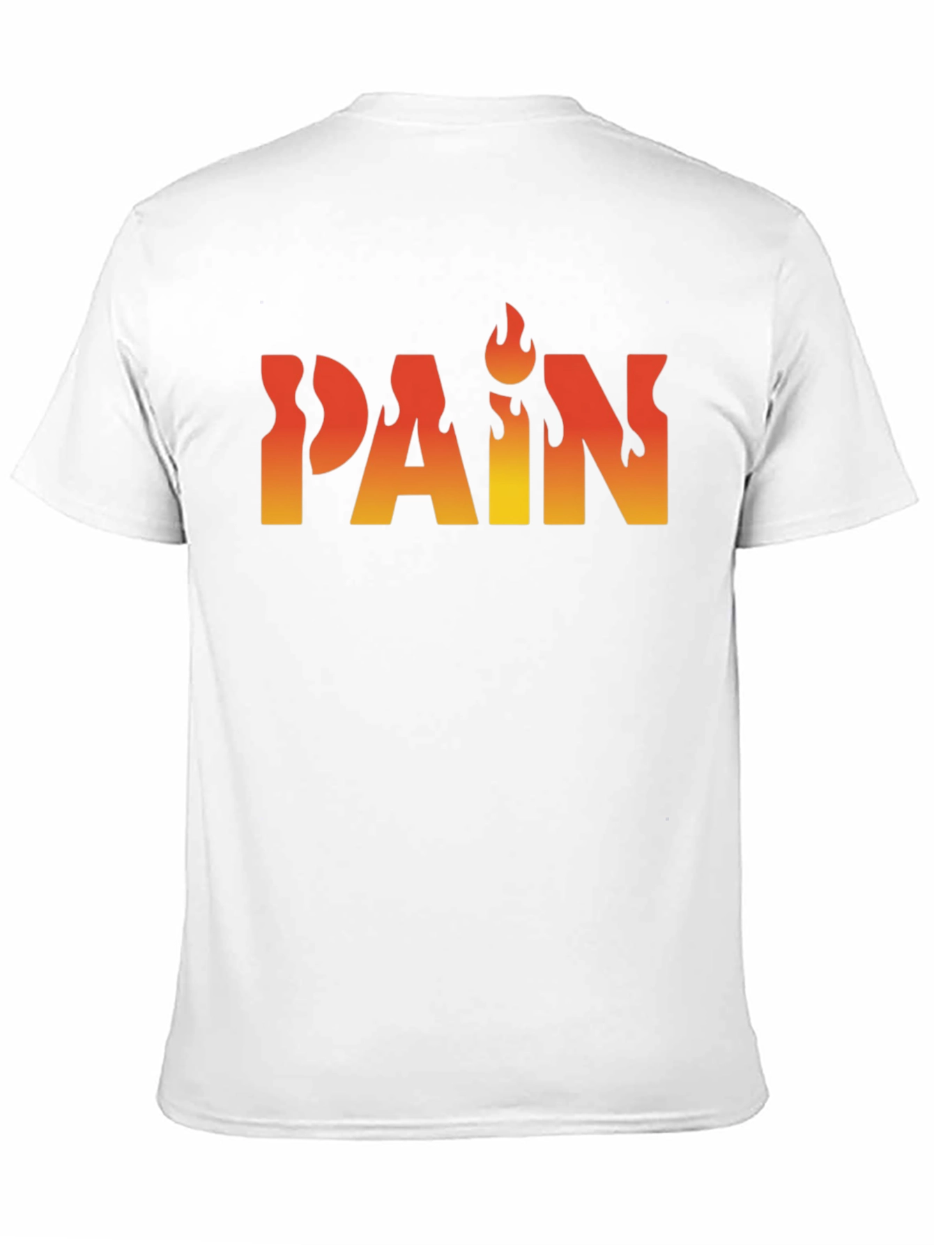 Flaming PAIN Graphic Tee - Edgy Black T-Shirt