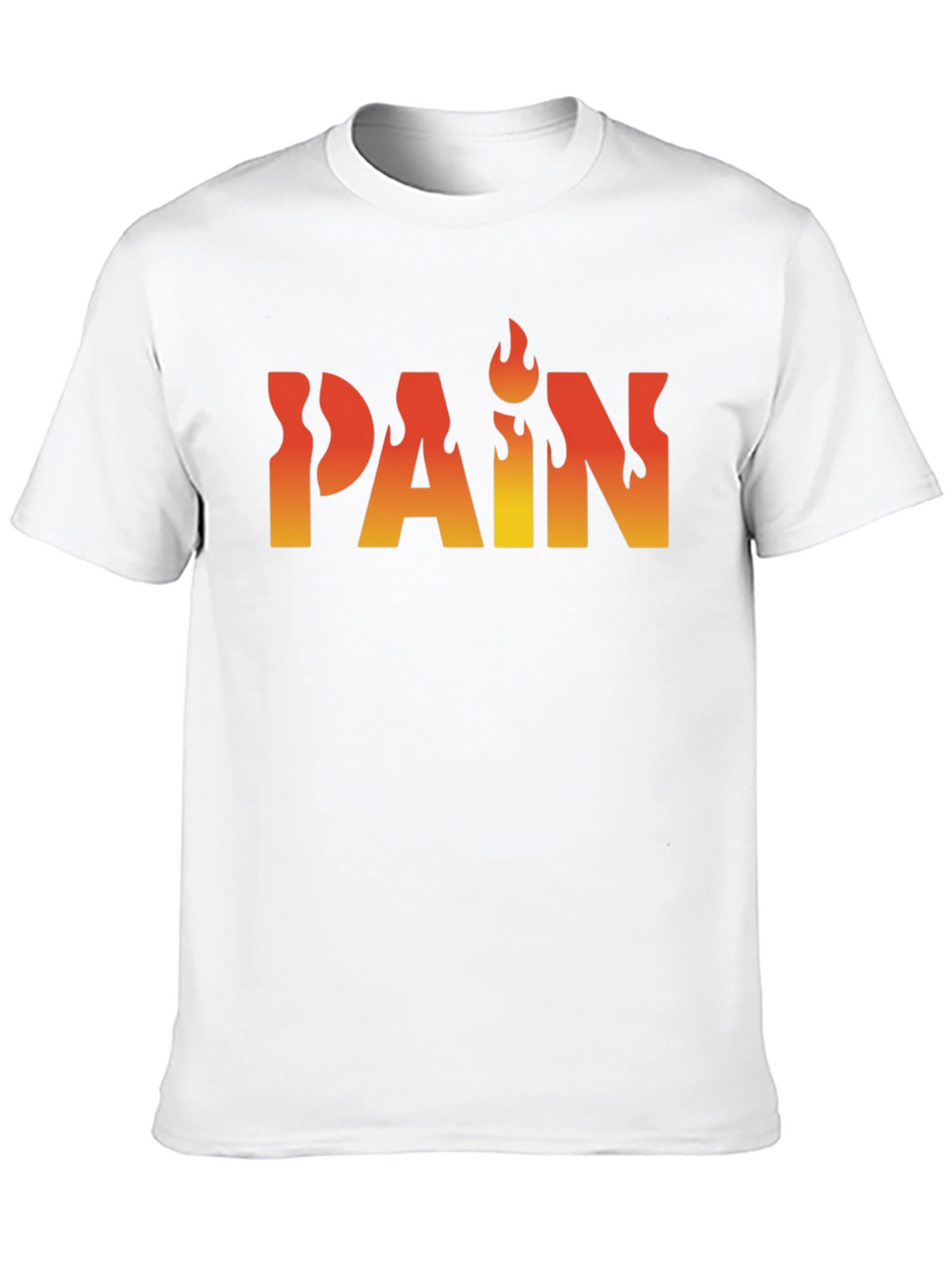 Flaming PAIN Graphic Tee - Edgy Black T-Shirt