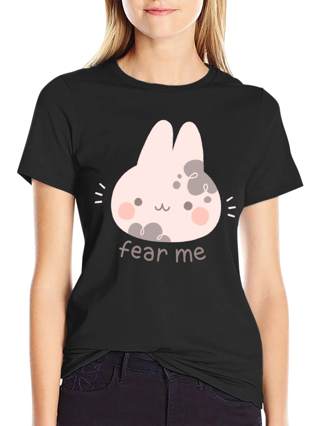 Fear Me Bunny Black T-Shirt