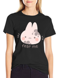 Fear Me Bunny Black T-Shirt