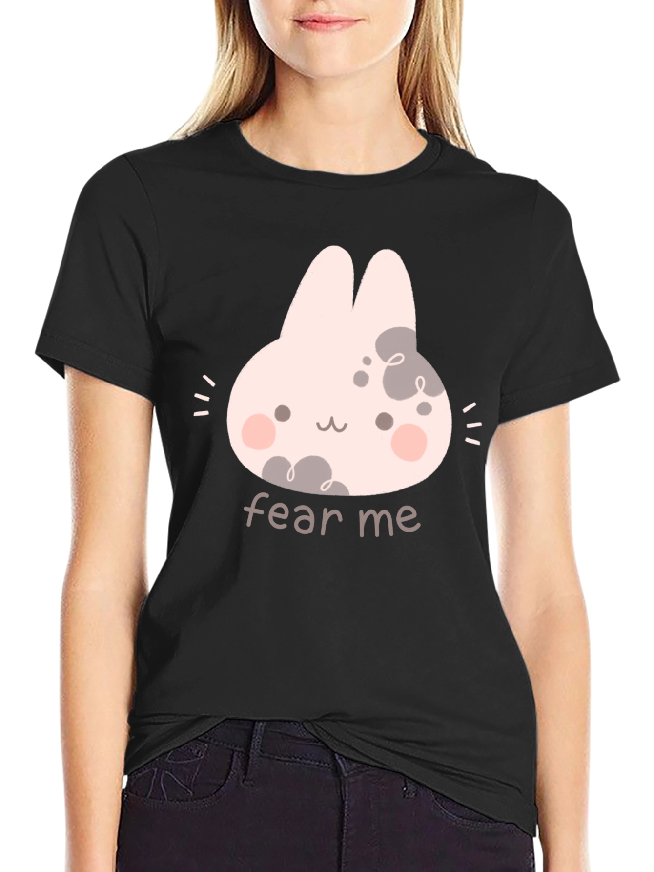Fear Me Bunny Black T-Shirt