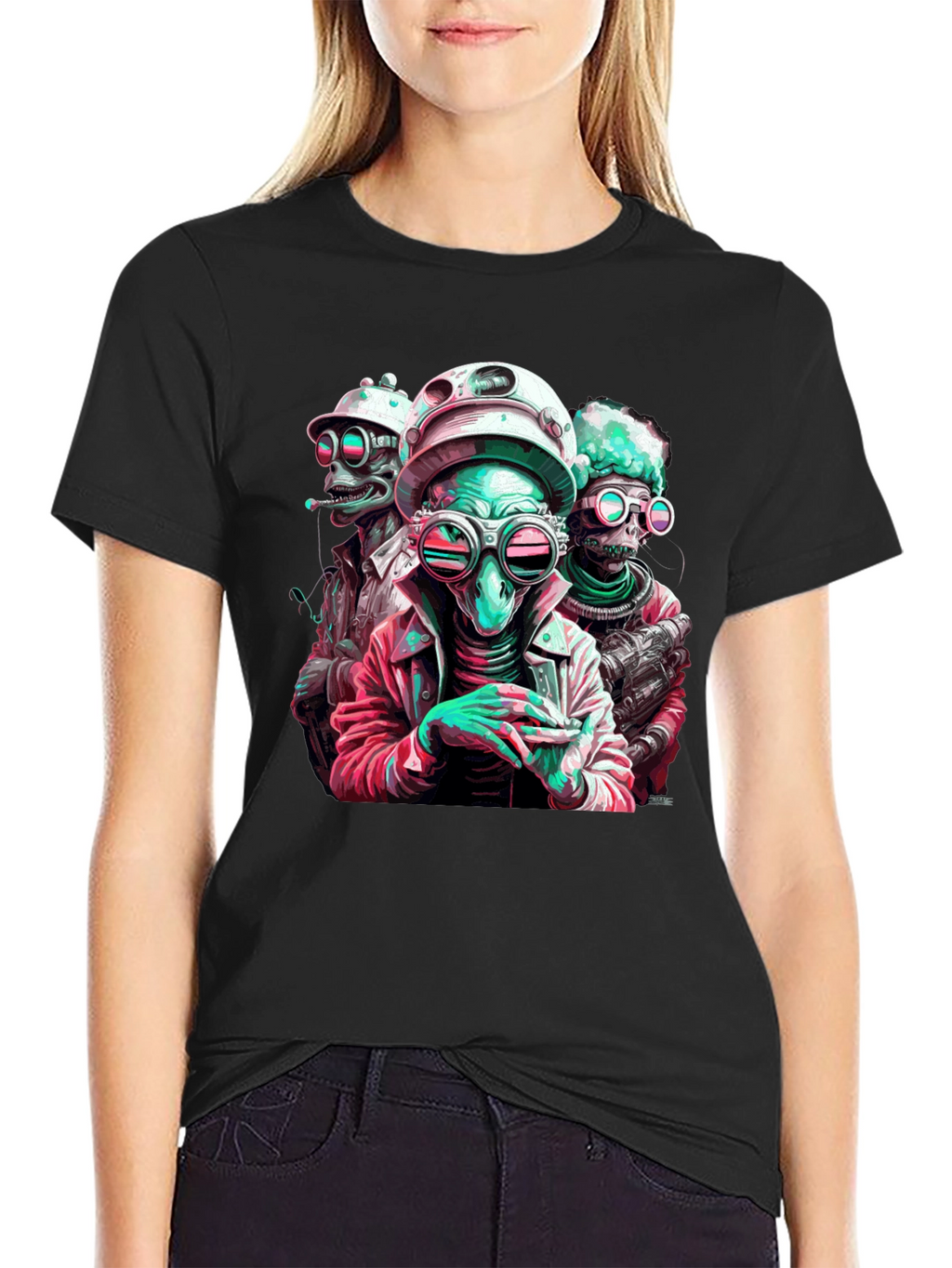 Cool Alien Crew Graphic Tee