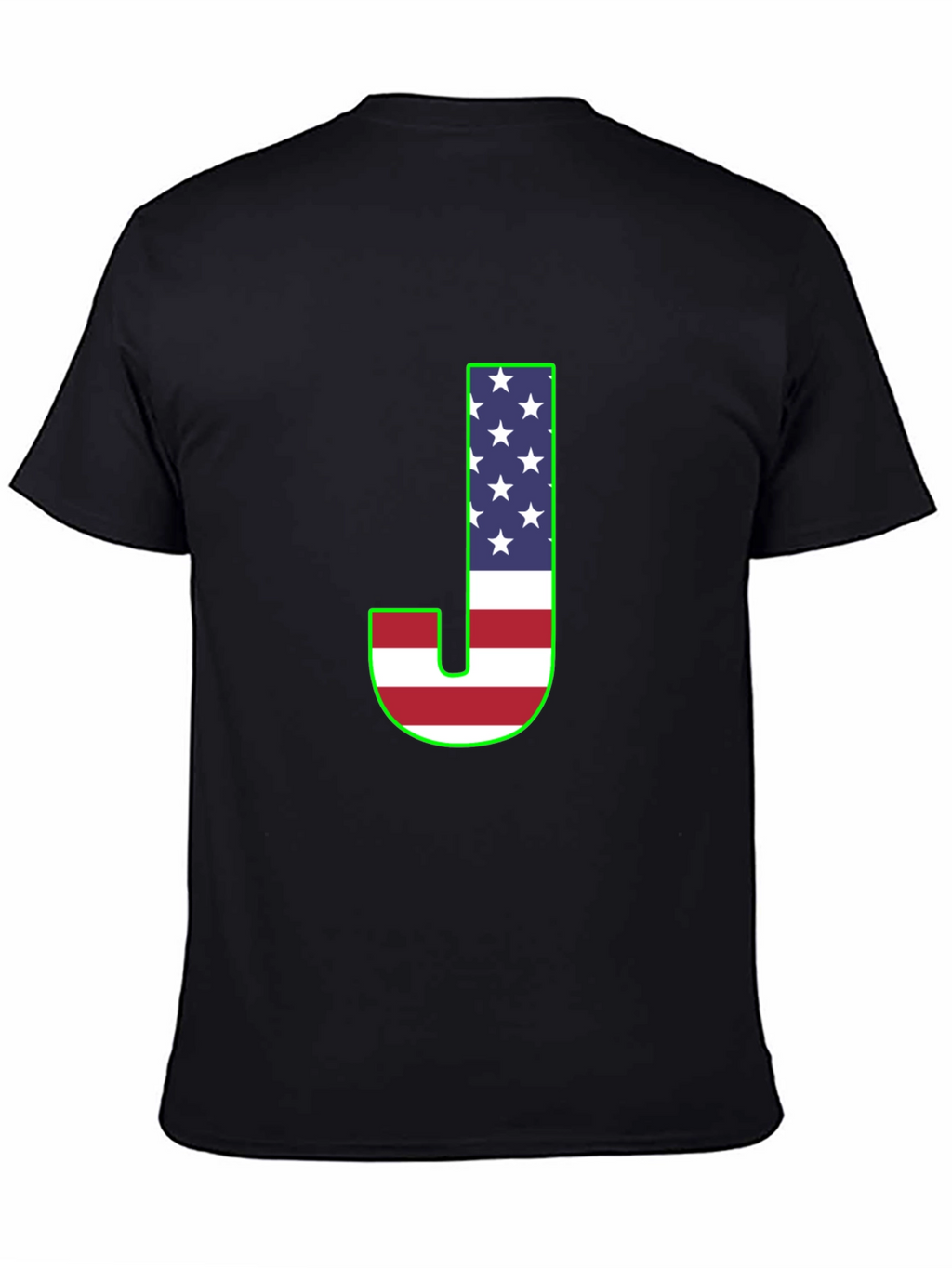 Letter J USA Flag Graphic T-Shirt