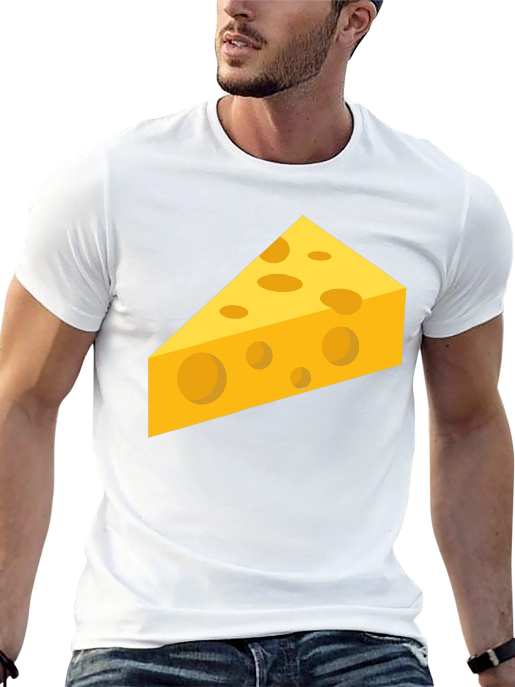 Cheesy Graphic Tee - Black Cotton Comfort