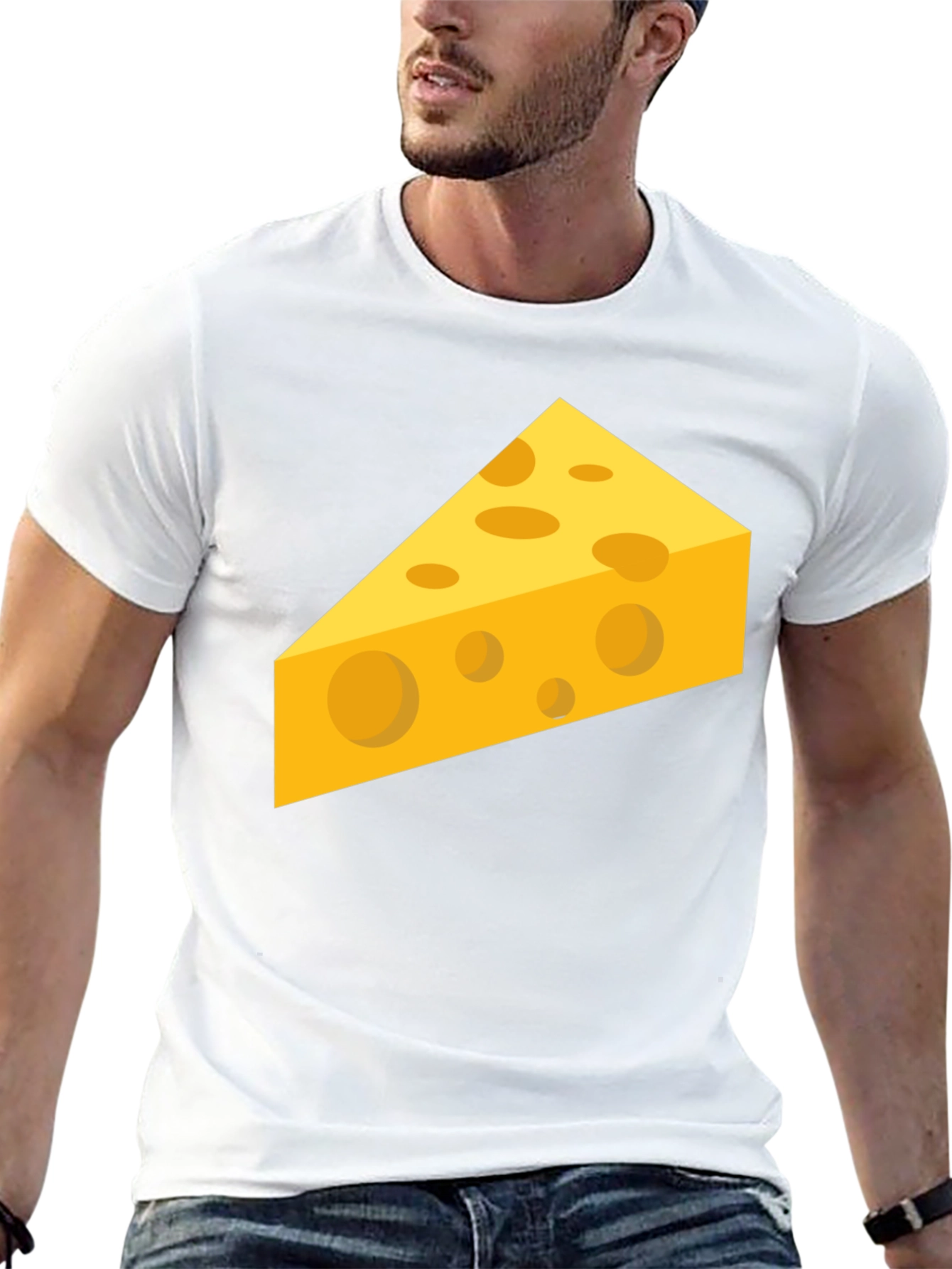 Cheesy Graphic Tee - Black Cotton Comfort