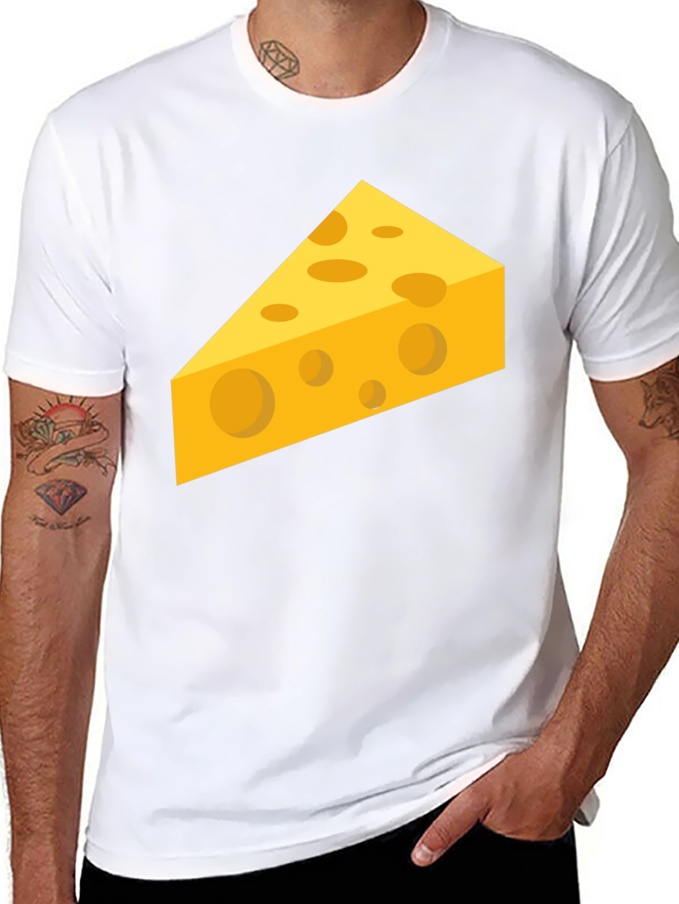 Cheesy Graphic Tee - Black Cotton Comfort