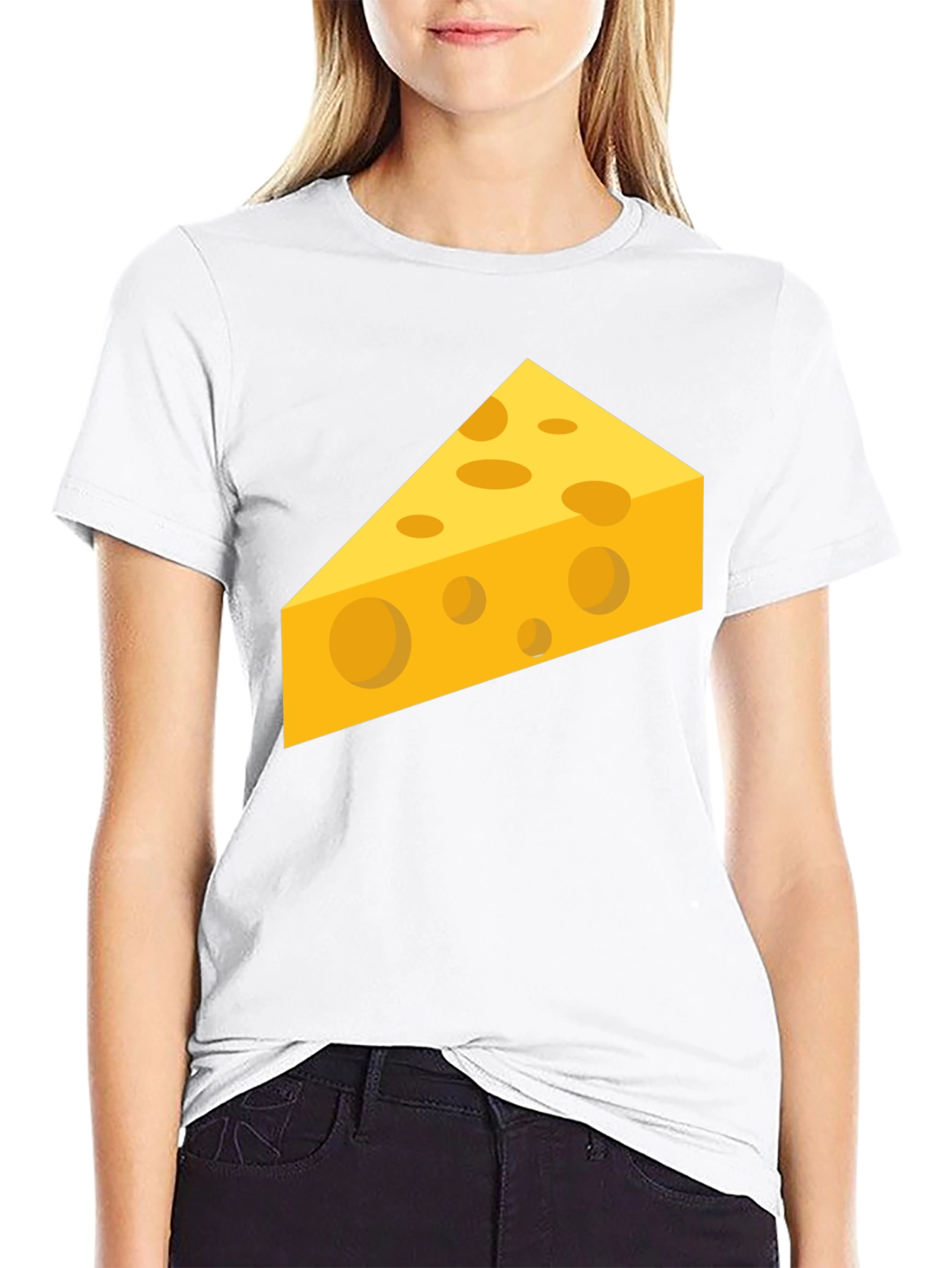 Cheesy Graphic Tee - Black Cotton Comfort