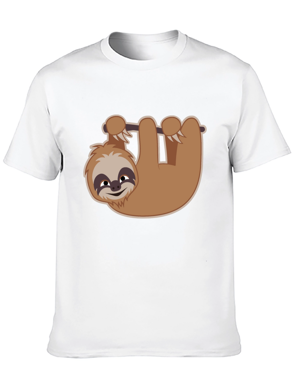 Cute Sloth Hanging T-Shirt - Black