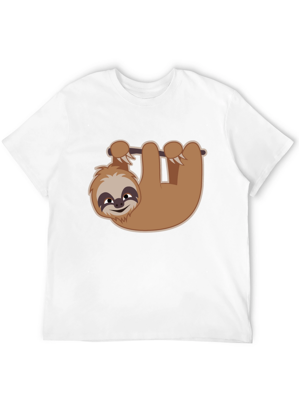 Cute Sloth Hanging T-Shirt - Black