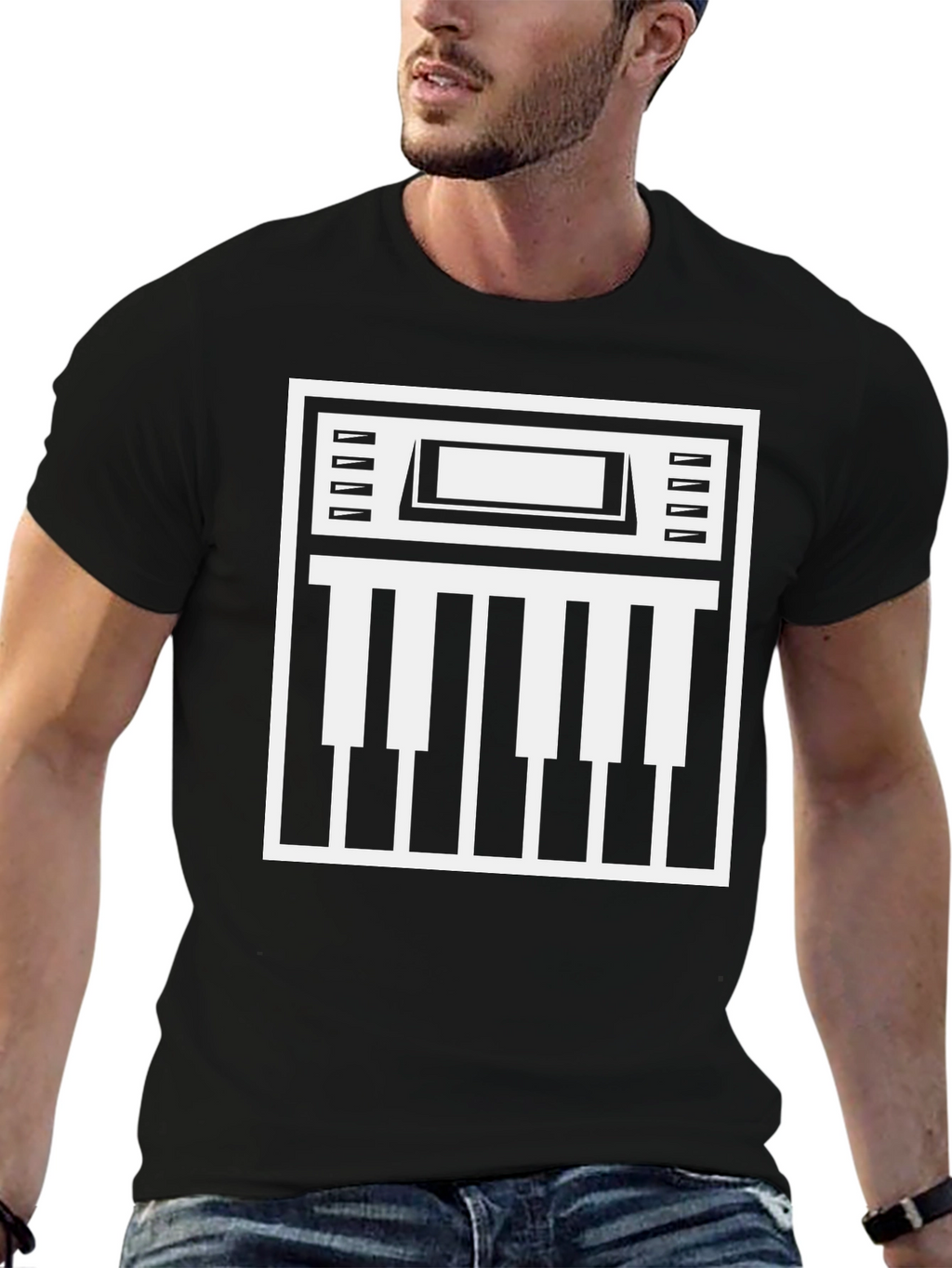Keyboard Graphic T-Shirt - Musician Style