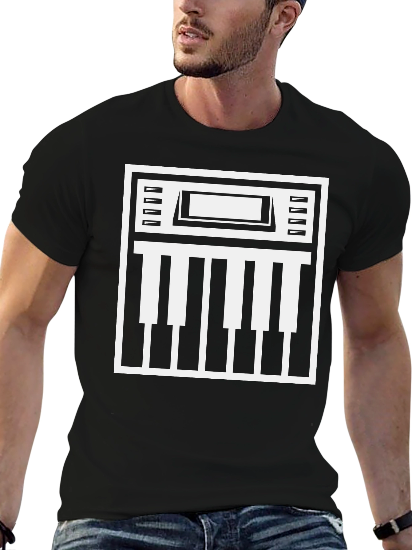 Keyboard Graphic T-Shirt - Musician Style