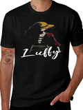 One Piece Luffy Graphic T-Shirt - Black Anime Tee