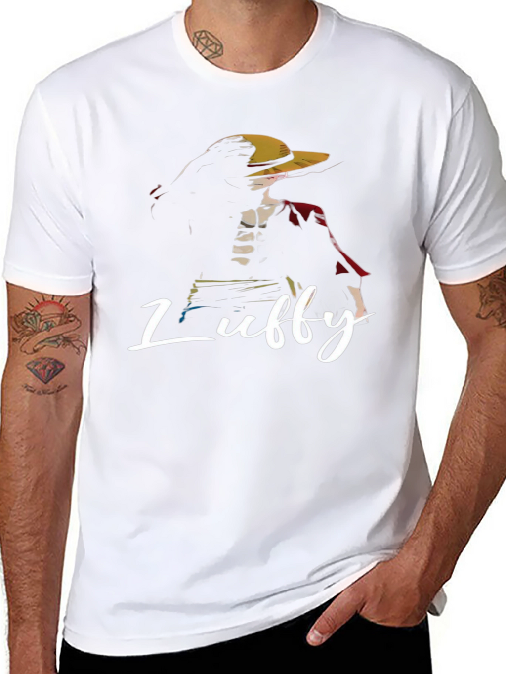One Piece Luffy Graphic T-Shirt - Black Anime Tee