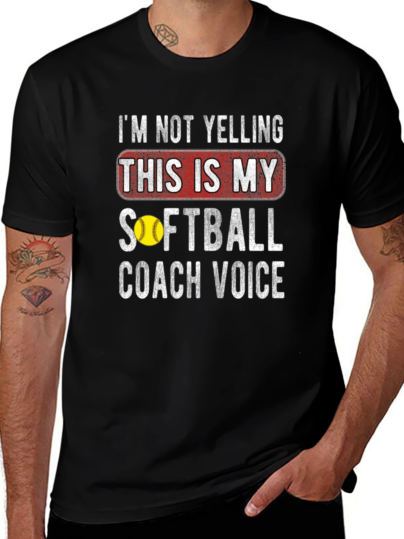 Softball Coach Voice T-Shirt - Funny Graphic Tee