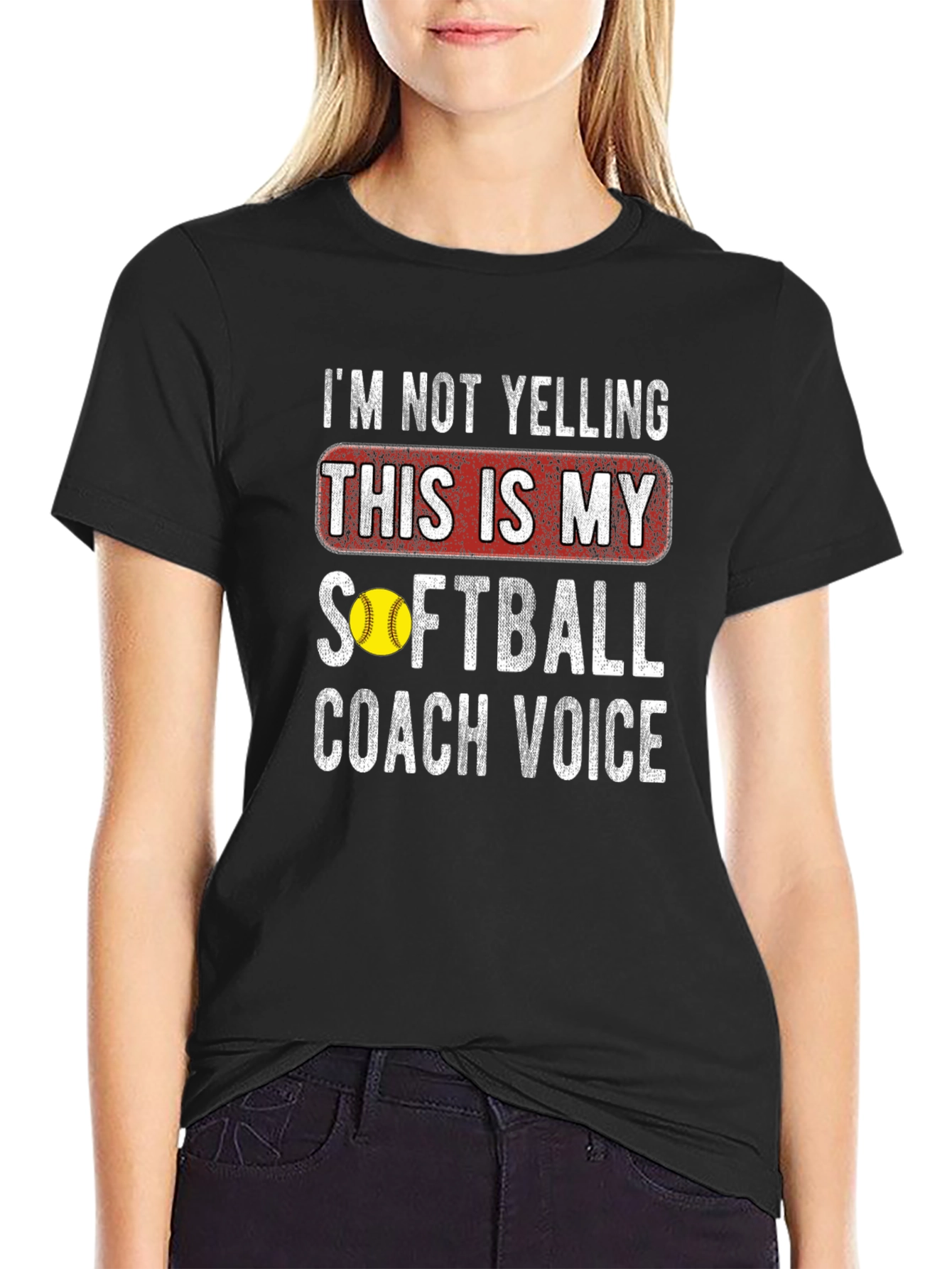 Softball Coach Voice T-Shirt - Funny Graphic Tee
