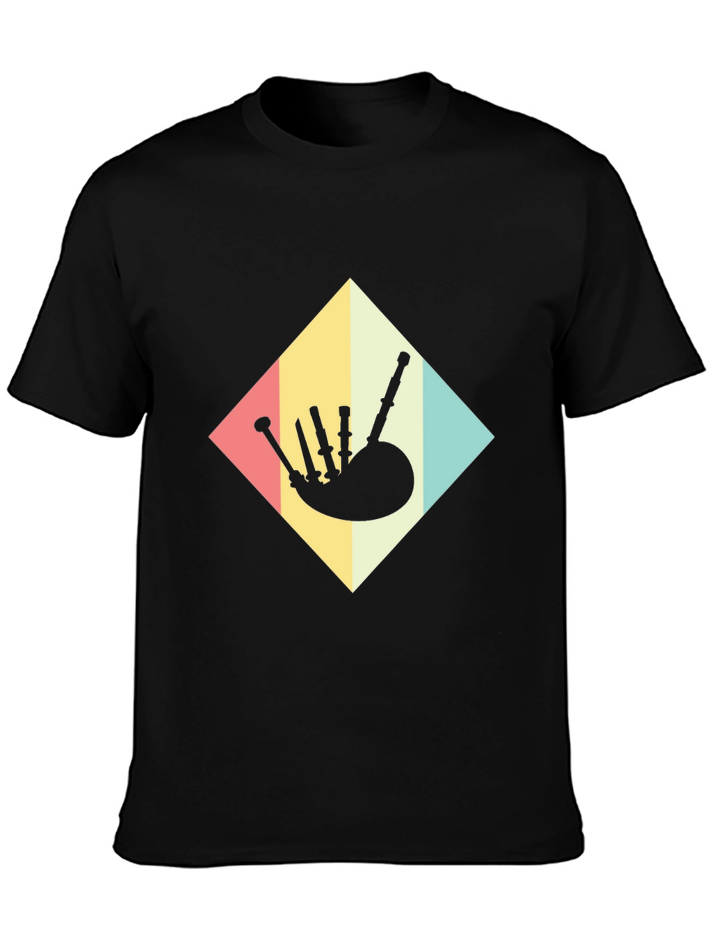 Retro Bagpipe T-Shirt - Scottish Music Tee