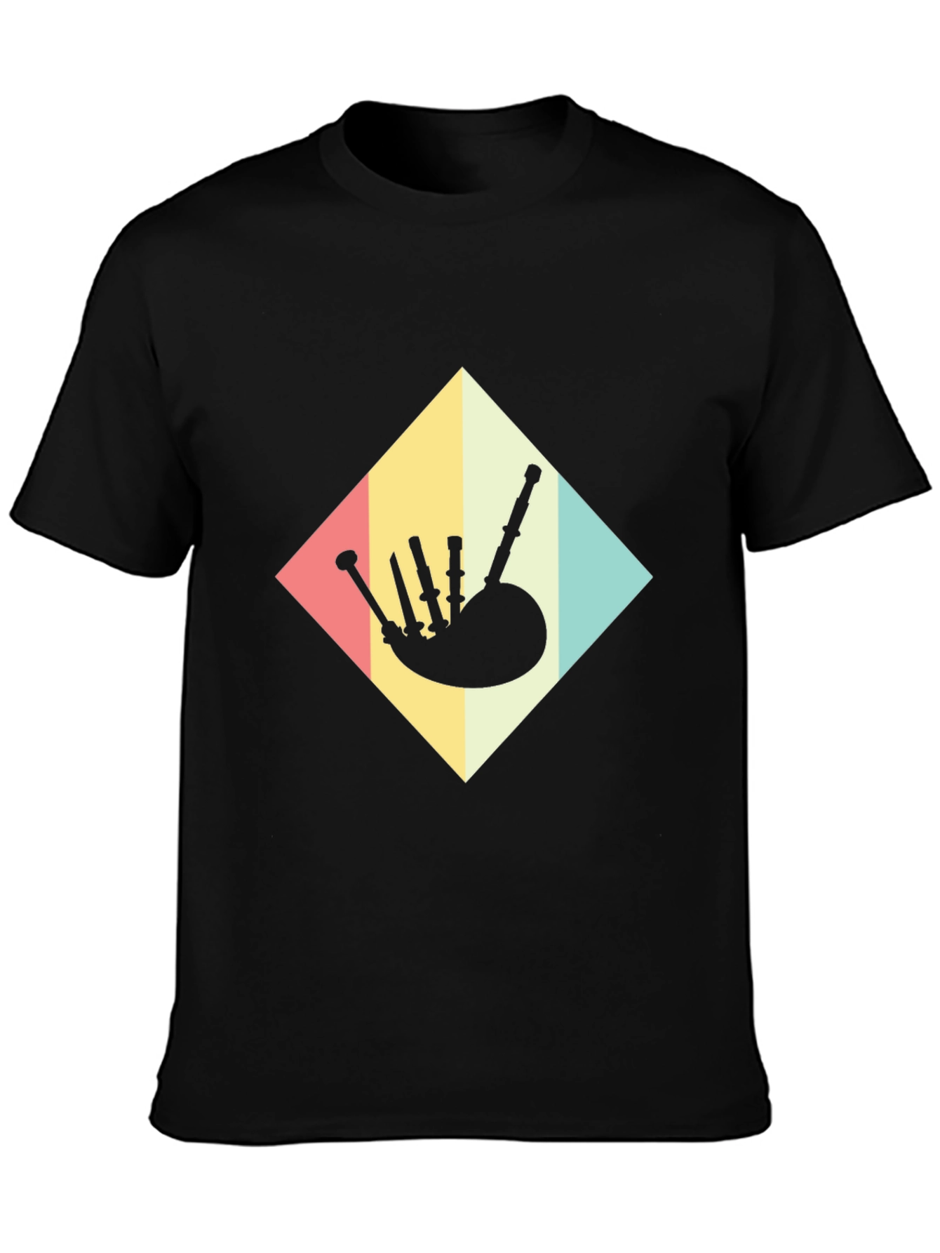 Retro Bagpipe T-Shirt - Scottish Music Tee