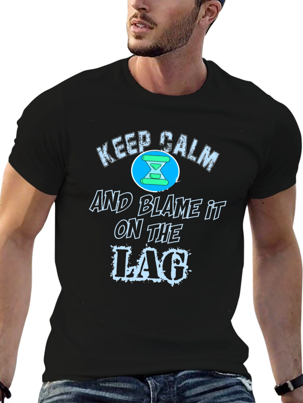 Keep Calm Blame Lag Funny Gamer T-Shirt