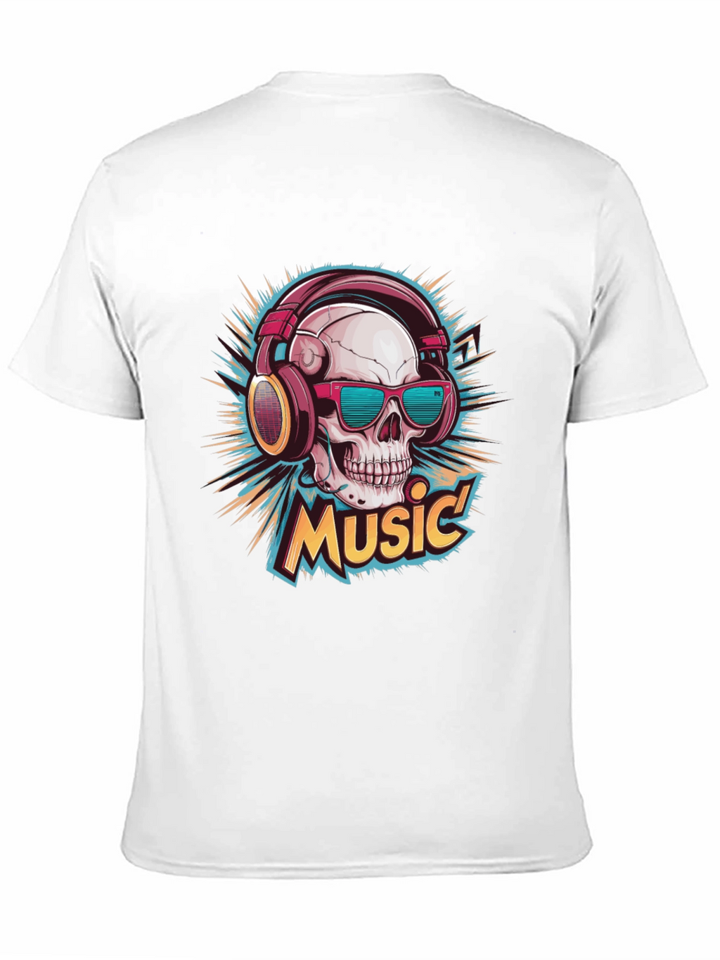 Skull Music Graphic T-Shirt