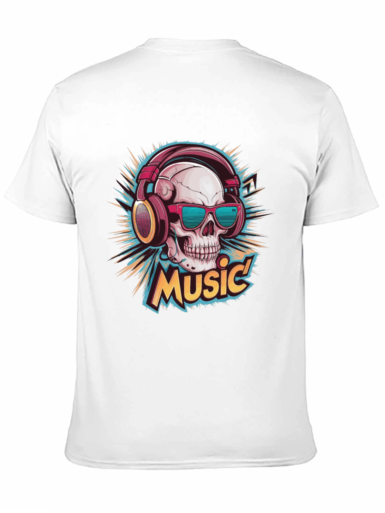 Skull Music Graphic T-Shirt