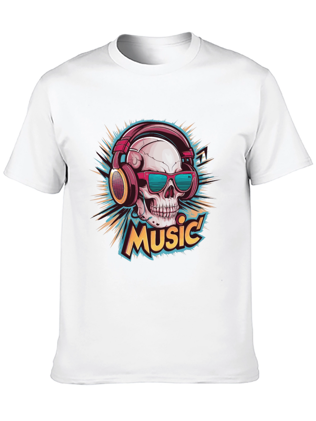 Skull Music Graphic T-Shirt