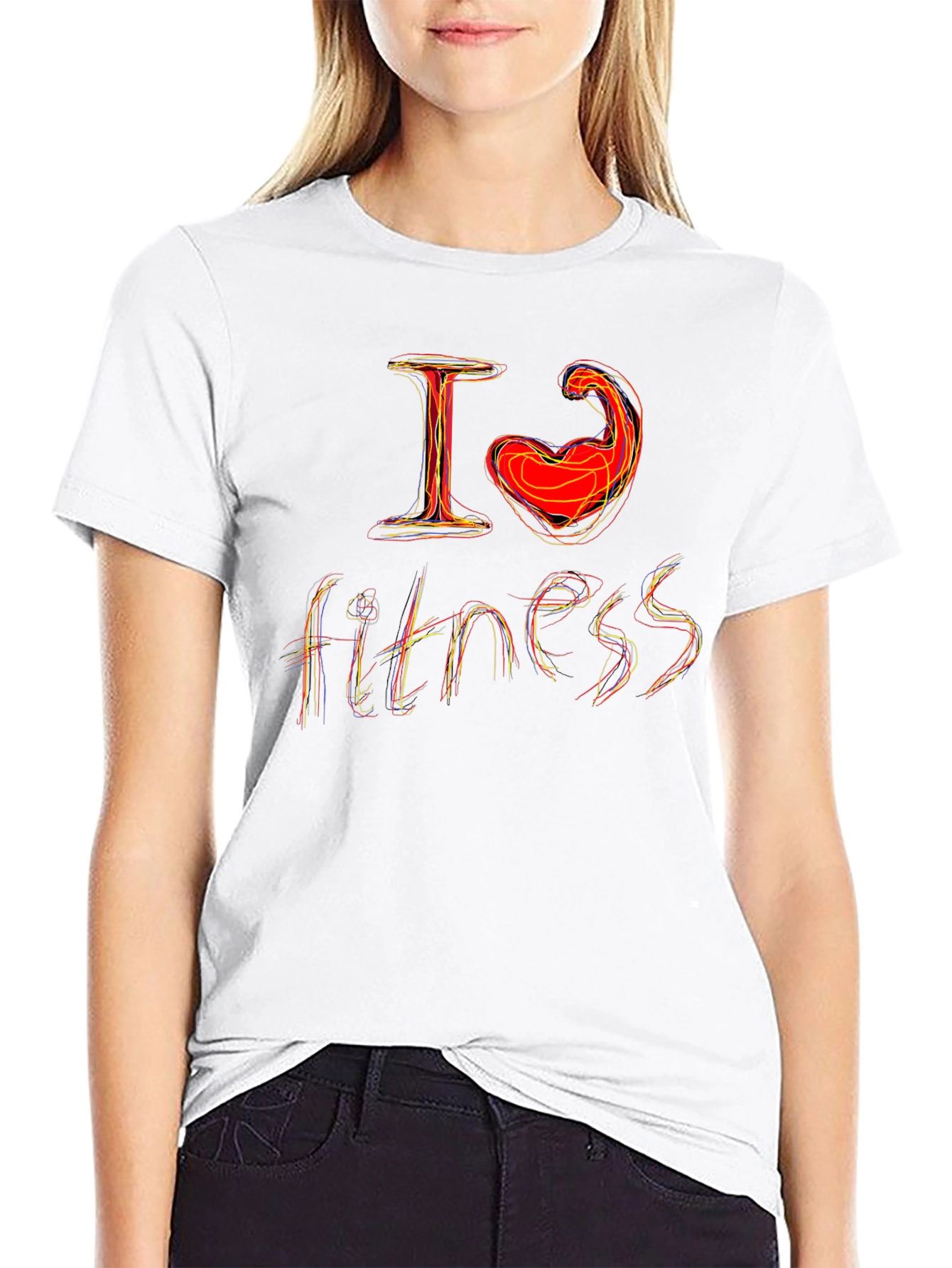 I Love Fitness Graphic T-Shirt