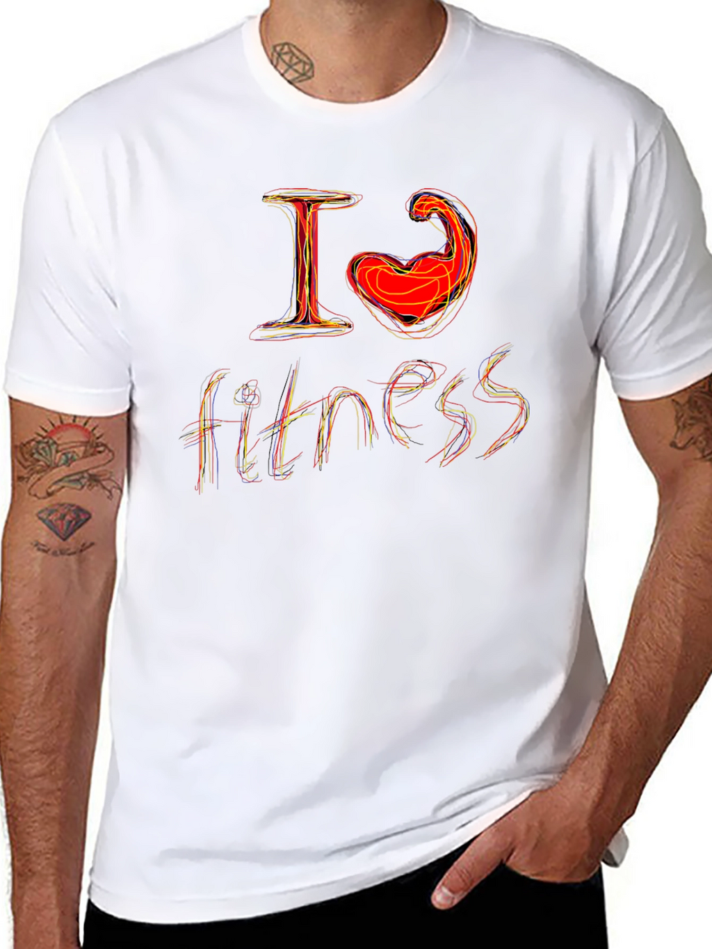 I Love Fitness Graphic T-Shirt
