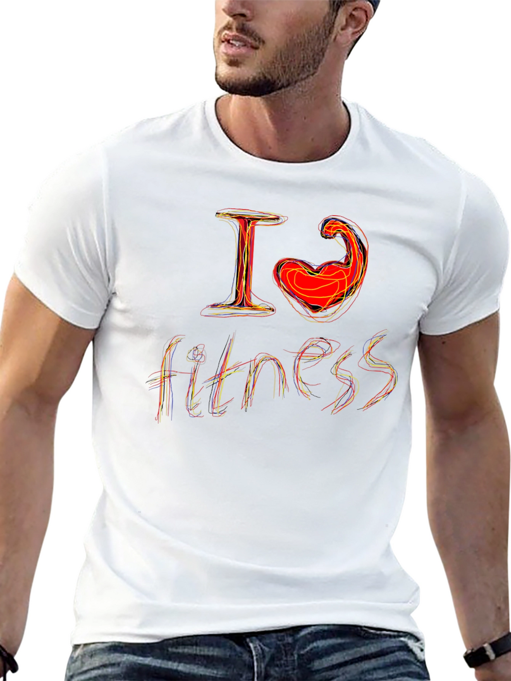 I Love Fitness Graphic T-Shirt