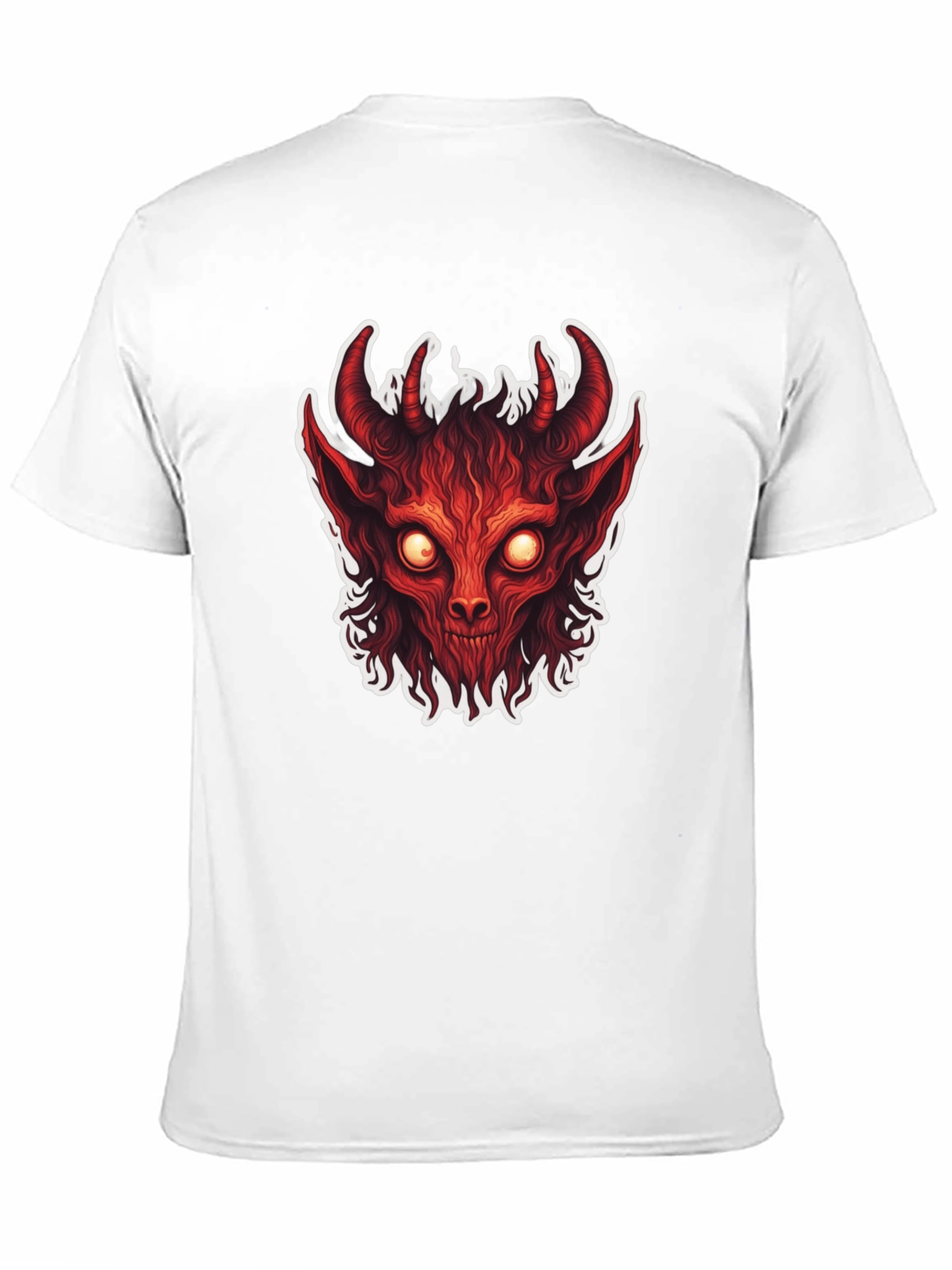 Mens Black T-Shirt with Devil Graphic
