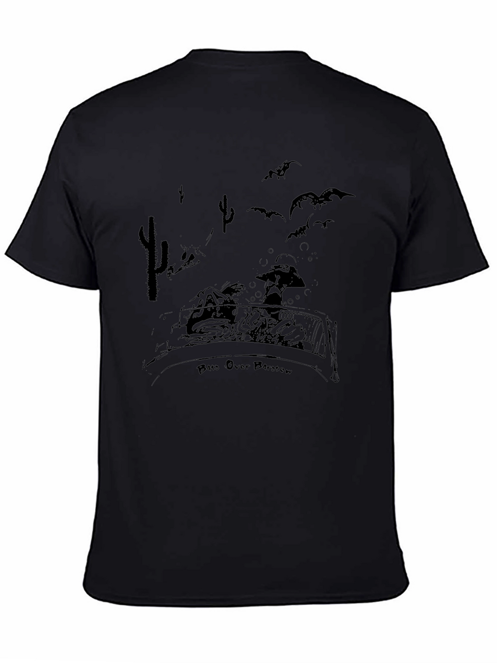 Bats Over Barstow Black Graphic Tee