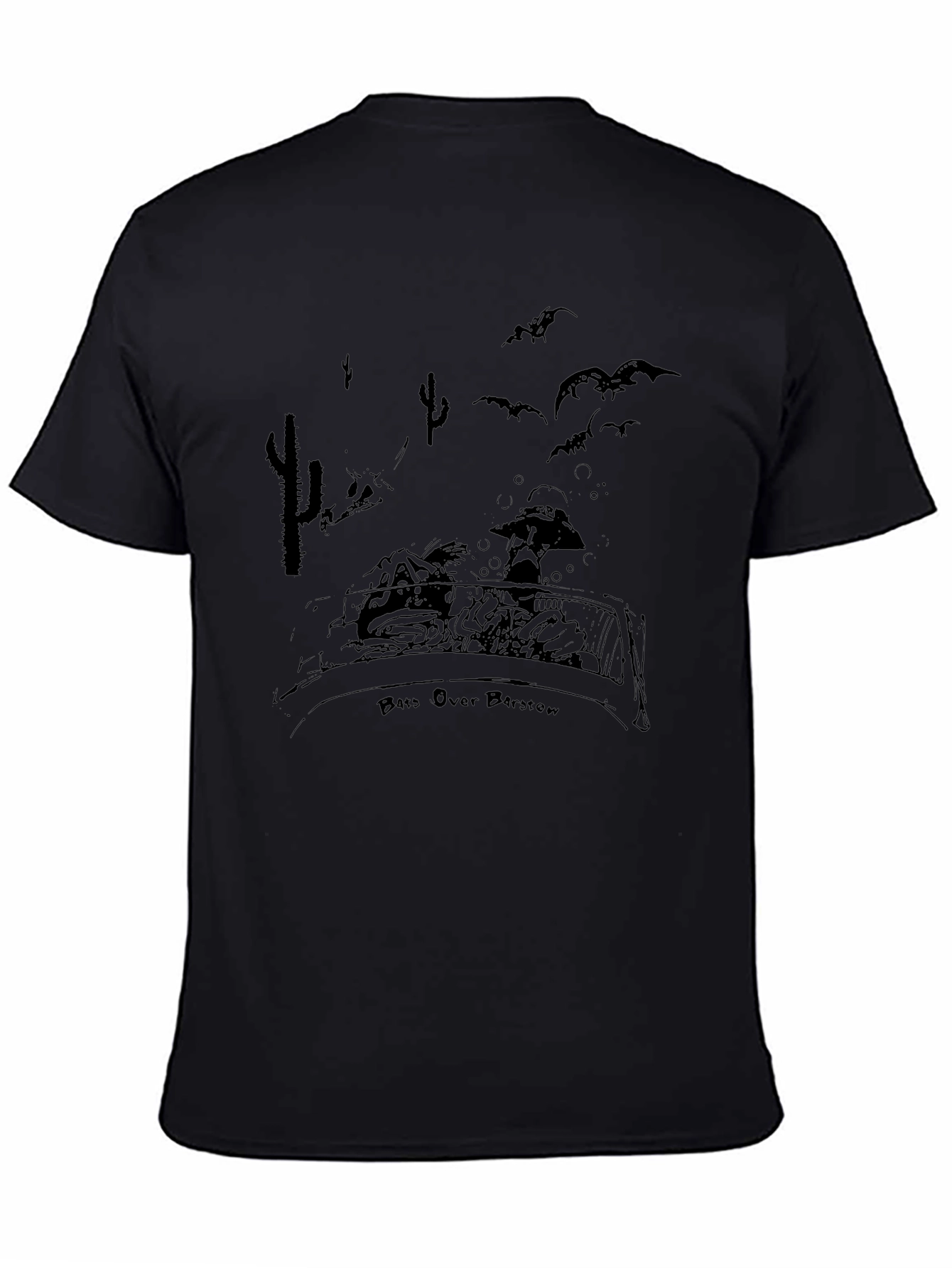 Bats Over Barstow Black Graphic Tee
