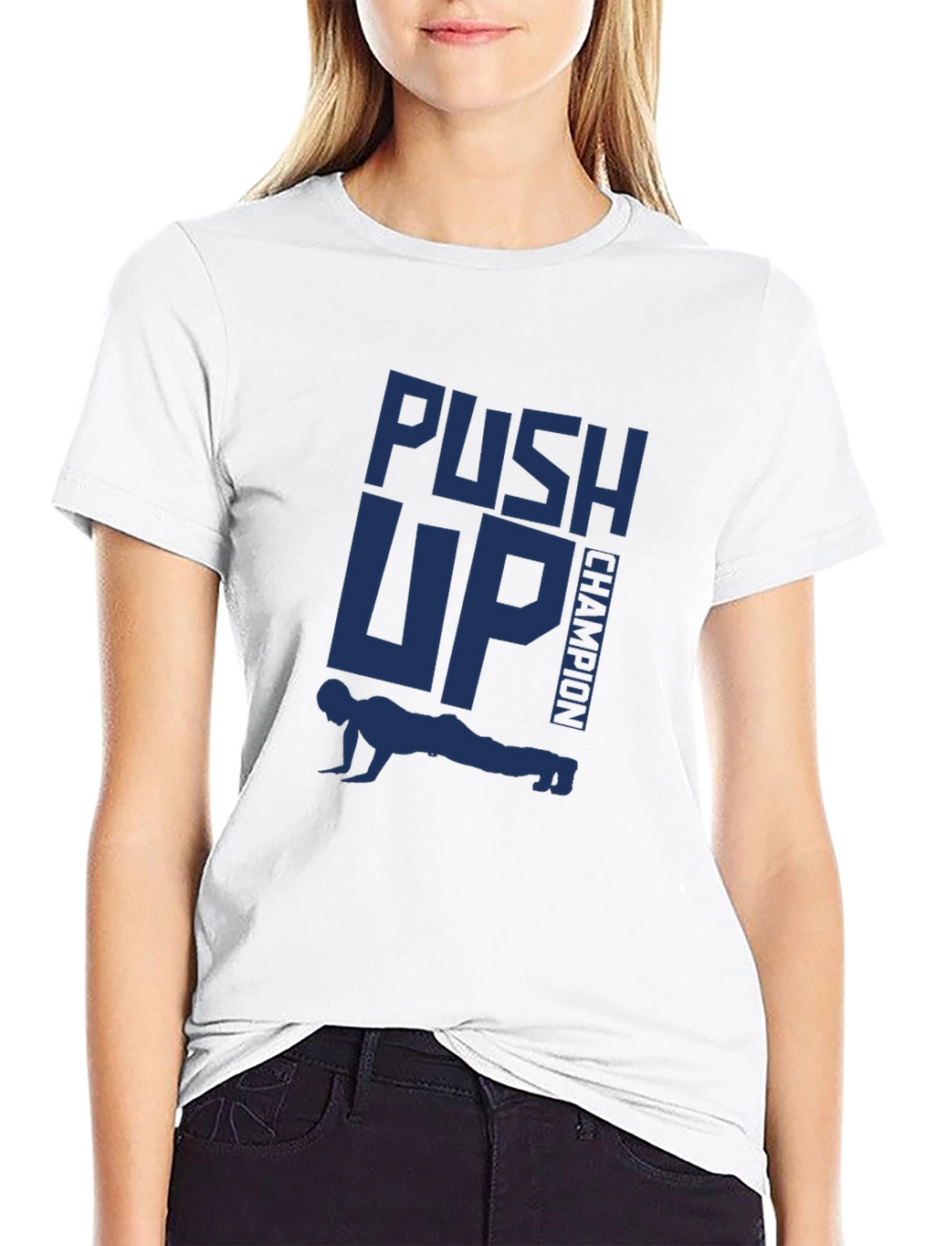 Push Up Champion Graphic Tee - Black